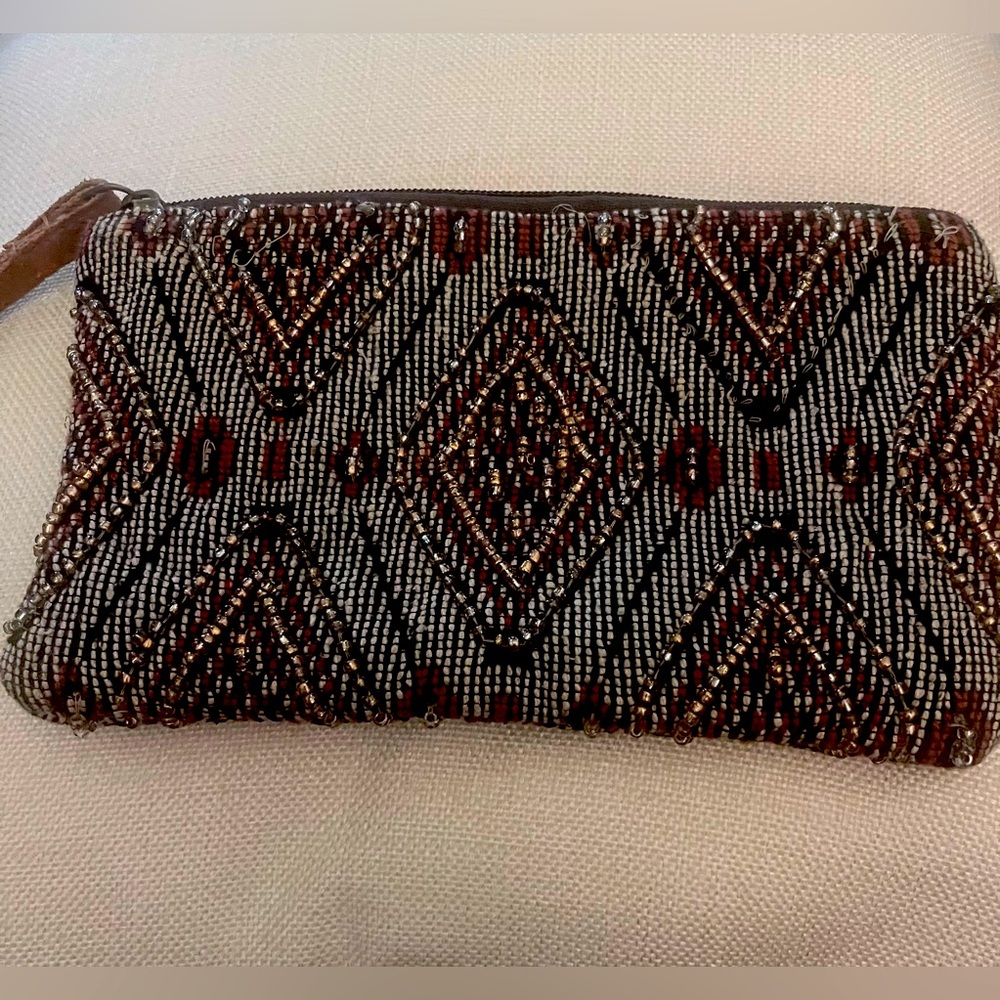 Ruggine Beaded Wristlet Clutch